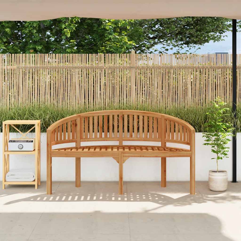 Klupa u obliku banane 151 cm od masivne tikovine