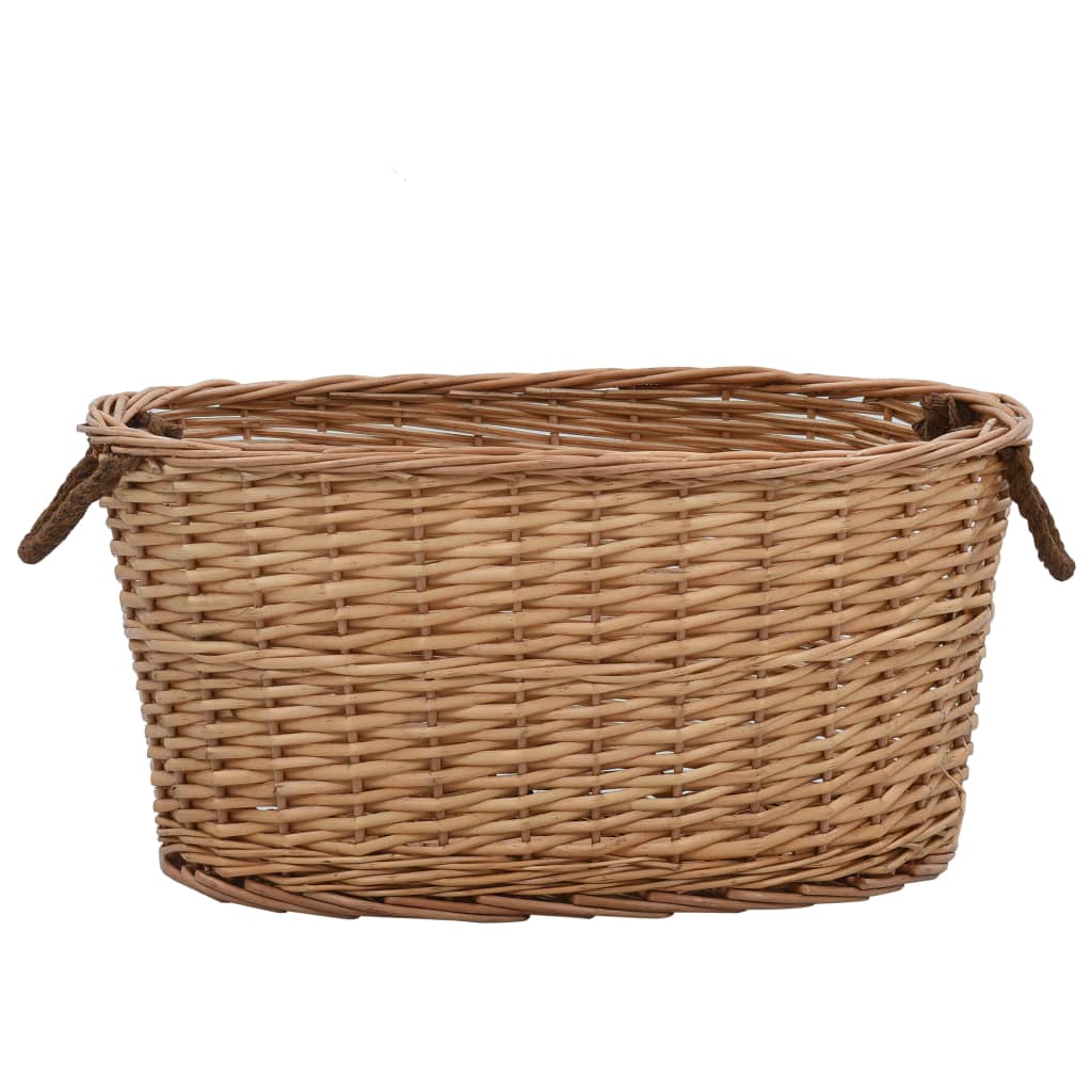 Košara za drva za ogrjev s ručkama 56x40x28 cm od prirodne vrbe