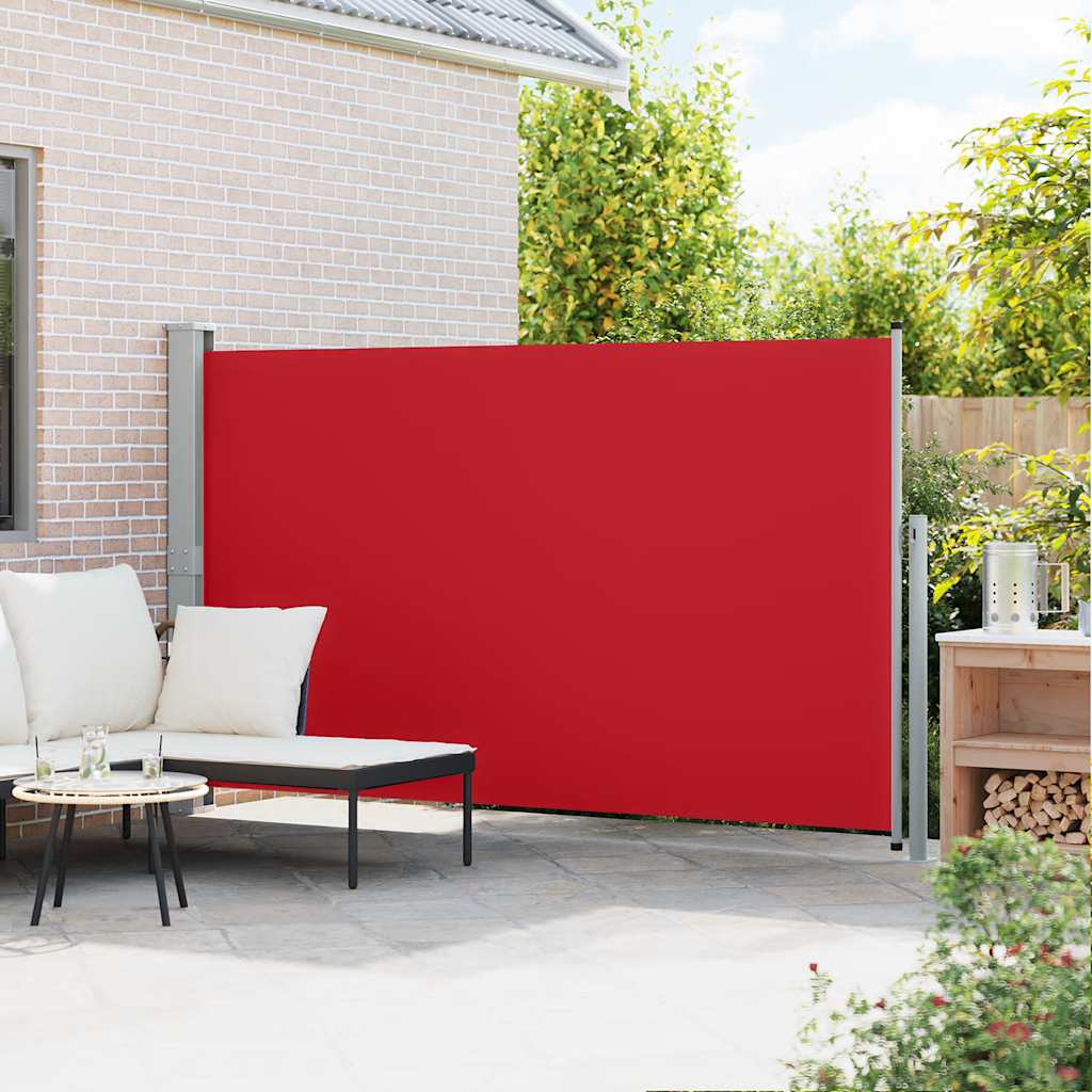 Uvlačiva bočna tenda za terasu 170 x 300 cm crvena