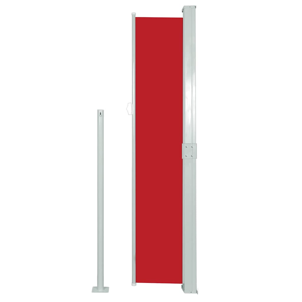 Uvlačiva bočna tenda za terasu 170 x 300 cm crvena