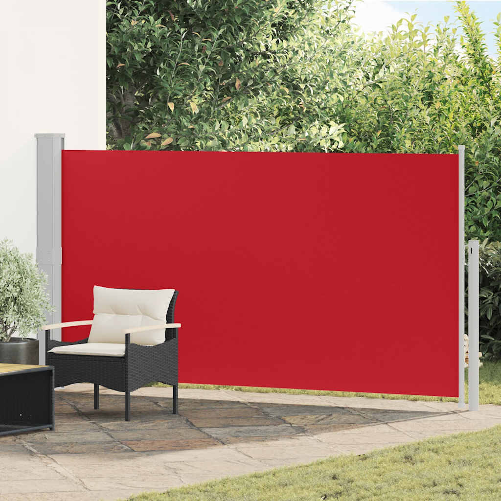 Uvlačiva bočna tenda za terasu 170 x 300 cm crvena