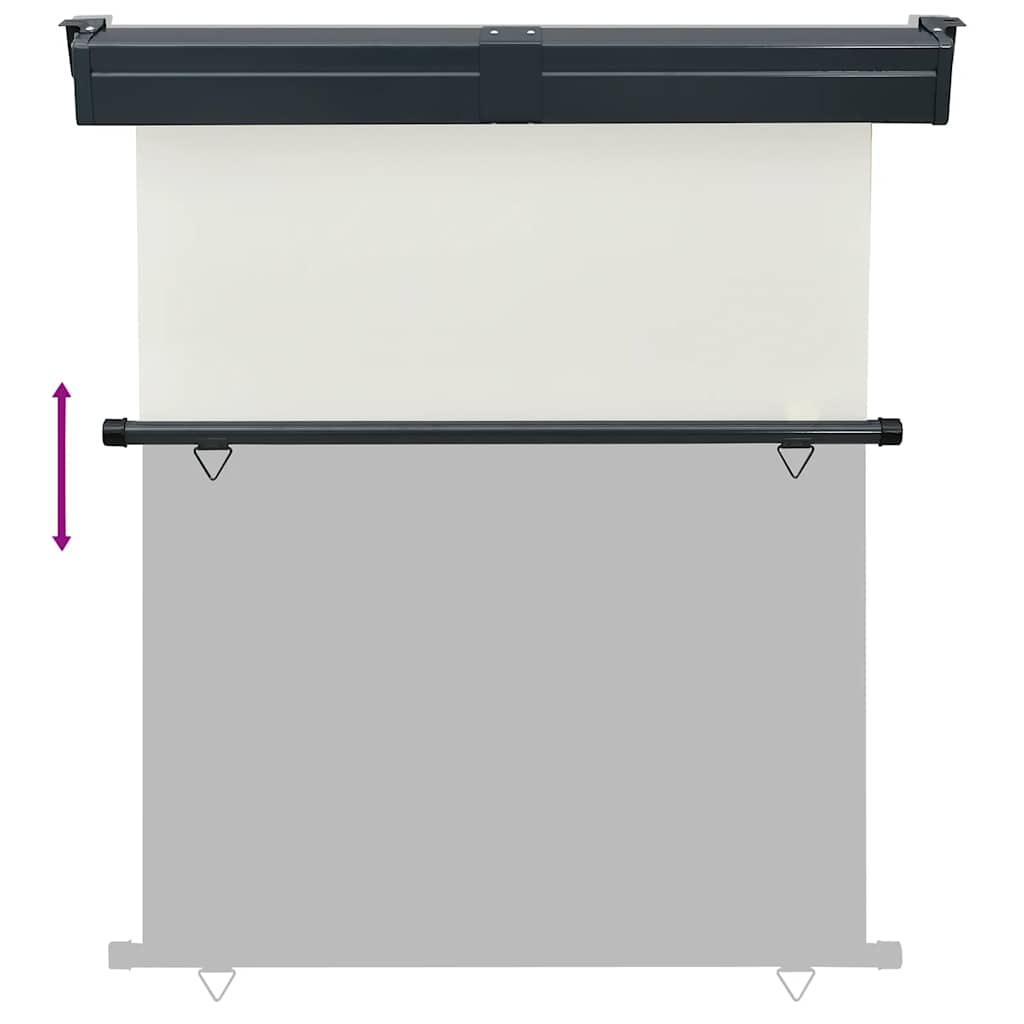 Balkonska bočna tenda 145 x 250 cm krem