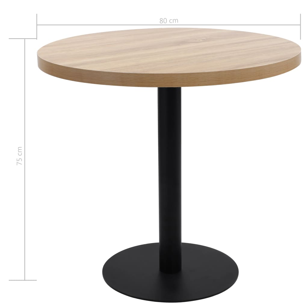 Bistro stol svjetlosmeđi 80 cm MDF