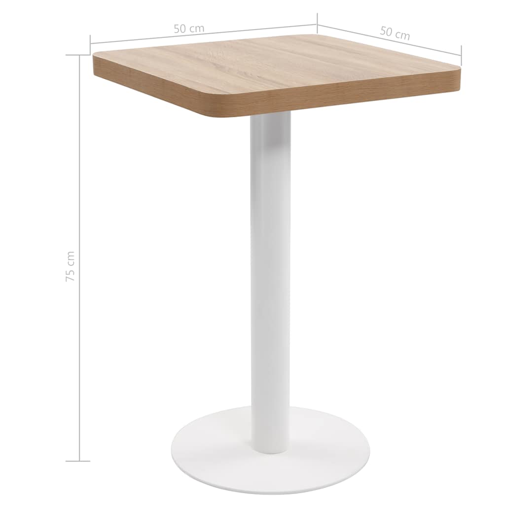 Bistro stol svjetlosmeđi 50 x 50 cm MDF
