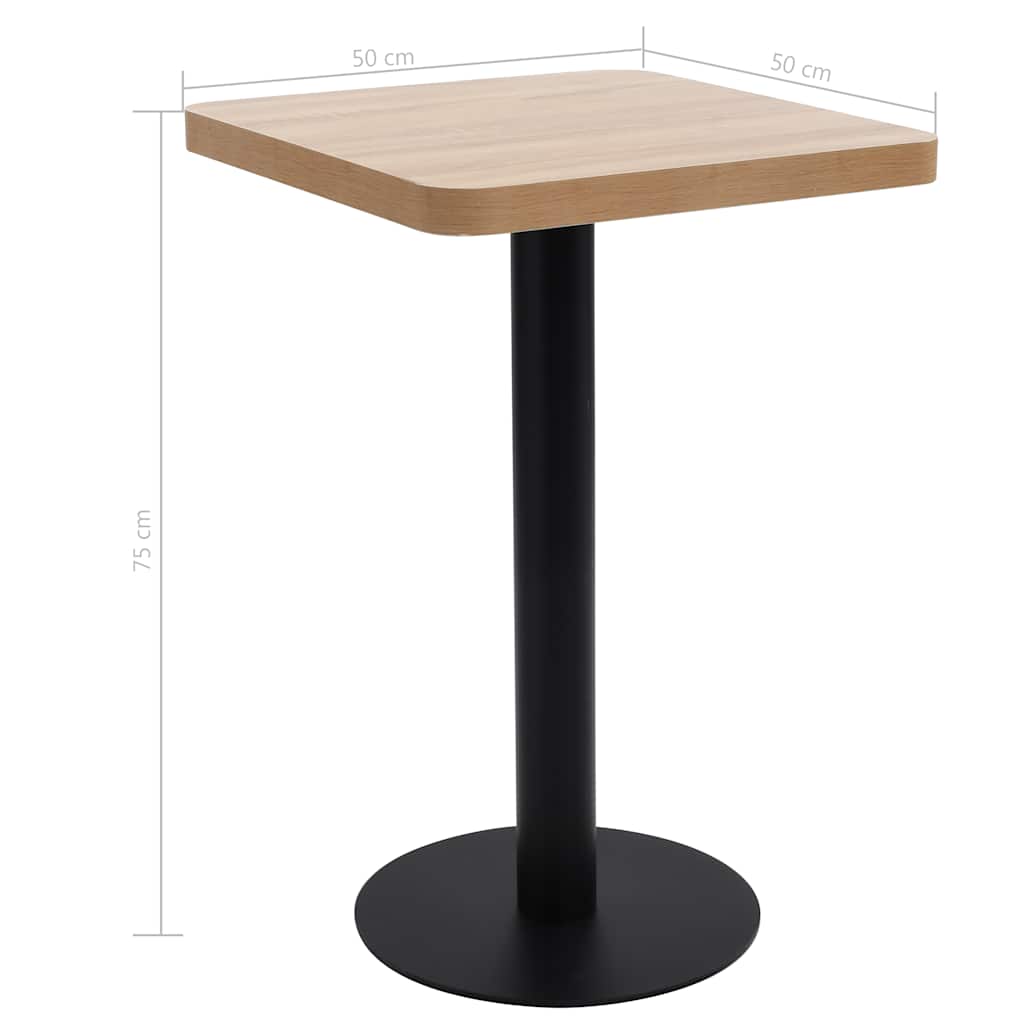 Bistro stol svjetlosmeđi 50 x 50 cm MDF