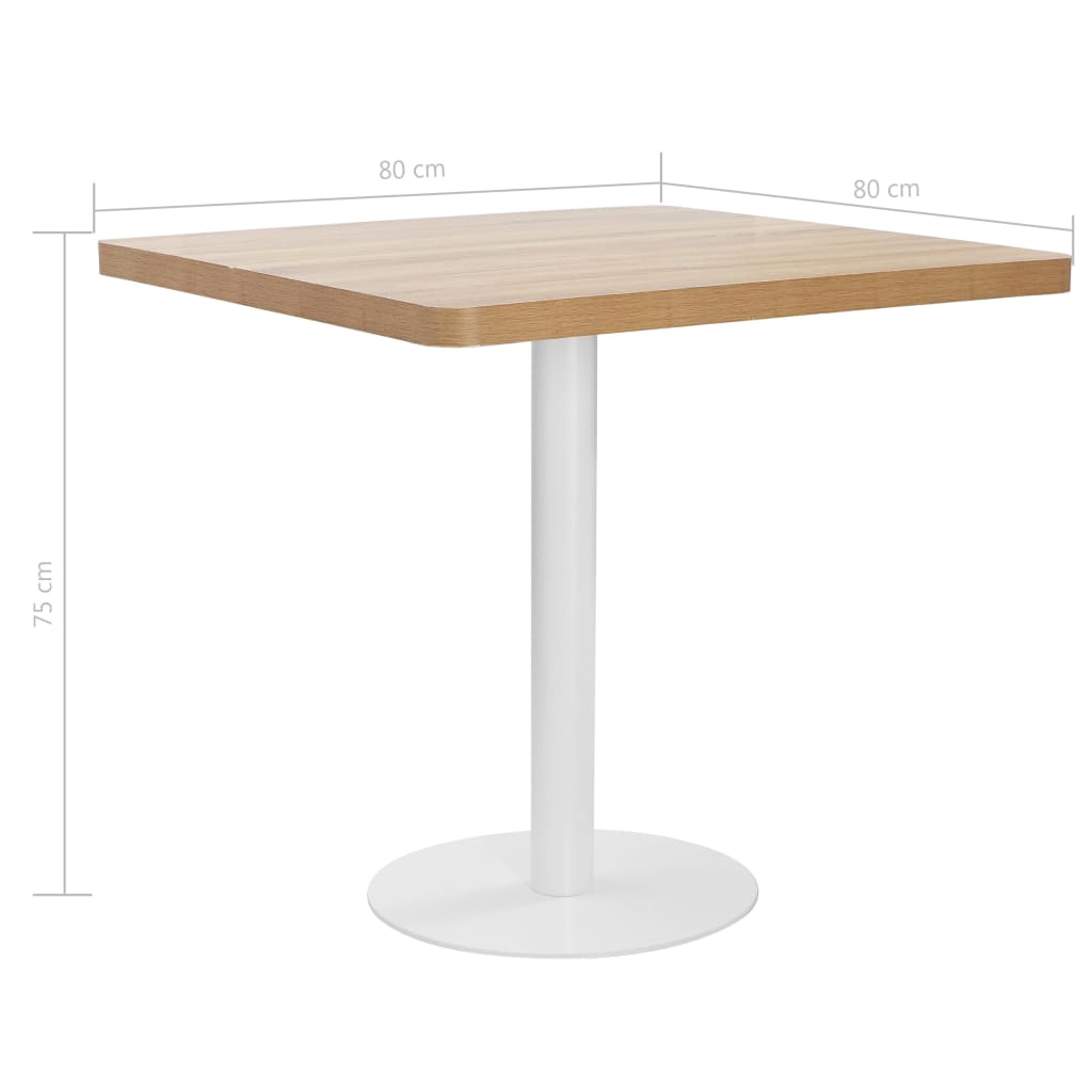 Bistro stol svjetlosmeđi 80 x 80 cm MDF