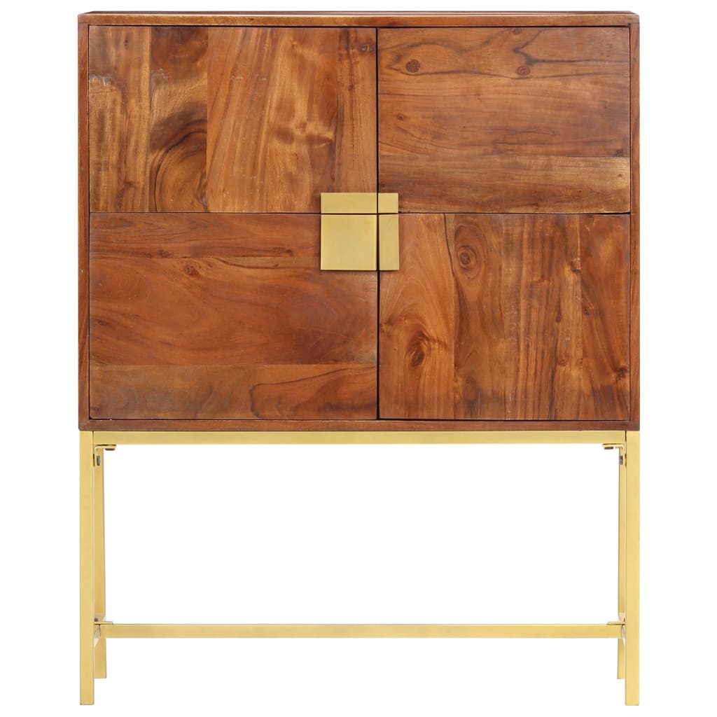 Visoka komoda od masivnog bagremovog drva 80 x 30 x 100 cm