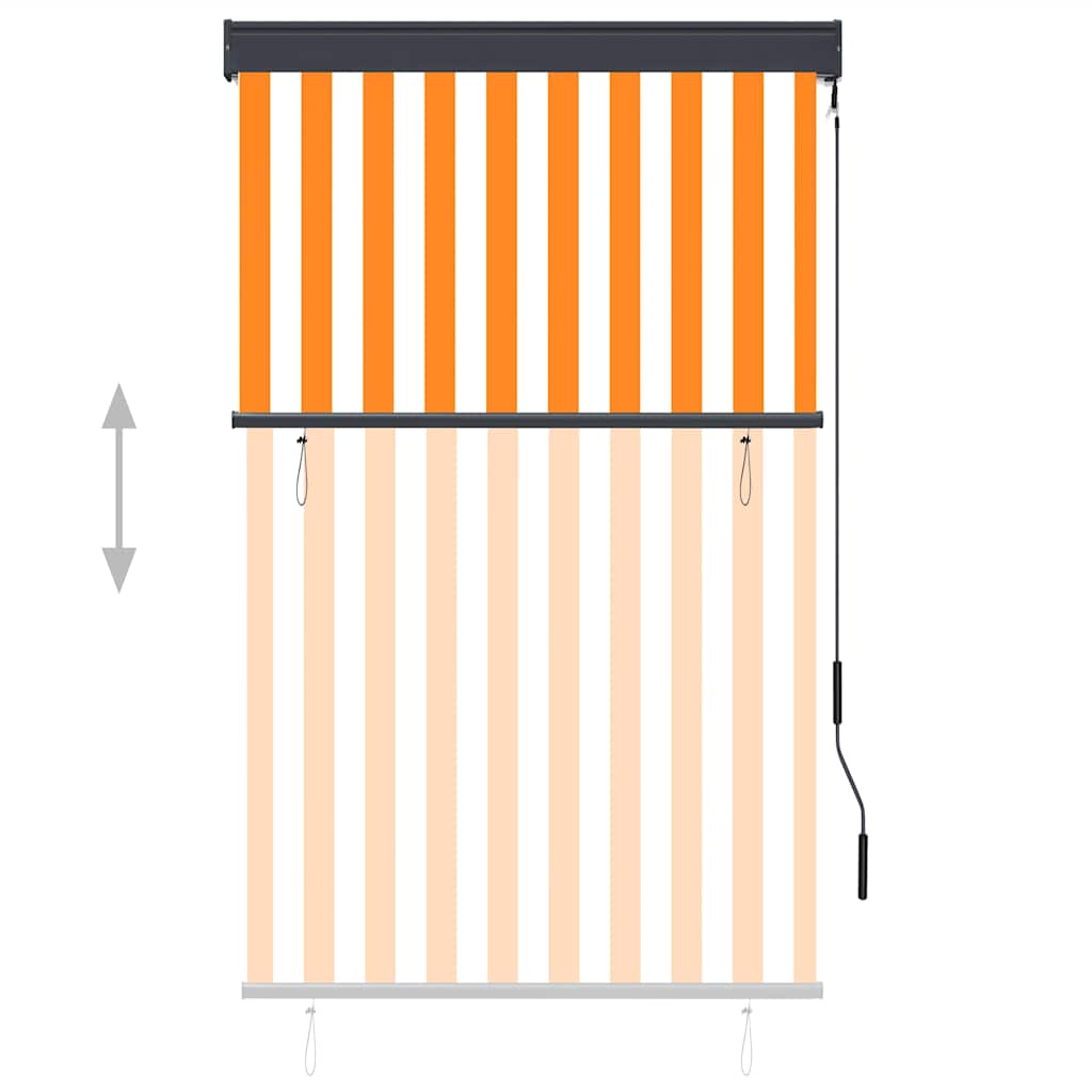 Vanjska roleta 100 x 250 cm bijelo-narančasta