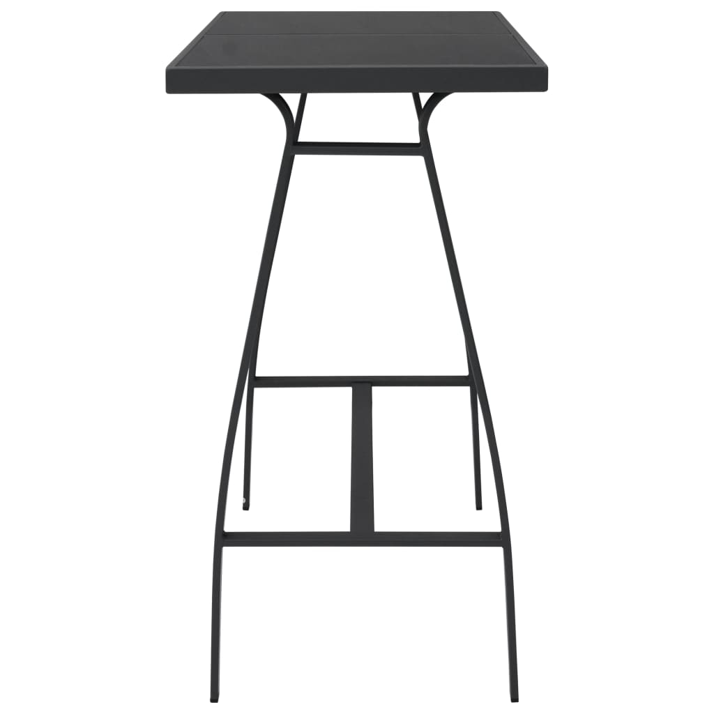 Vrtni barski stol crni 110 x 60 x 110 cm od kaljenog stakla