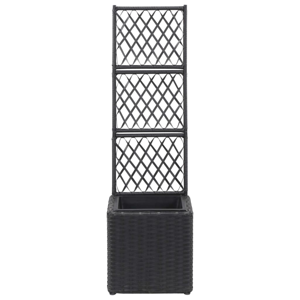 Sadilica s rešetkom i 1 posudom 30x30x107 cm od poliratana crna