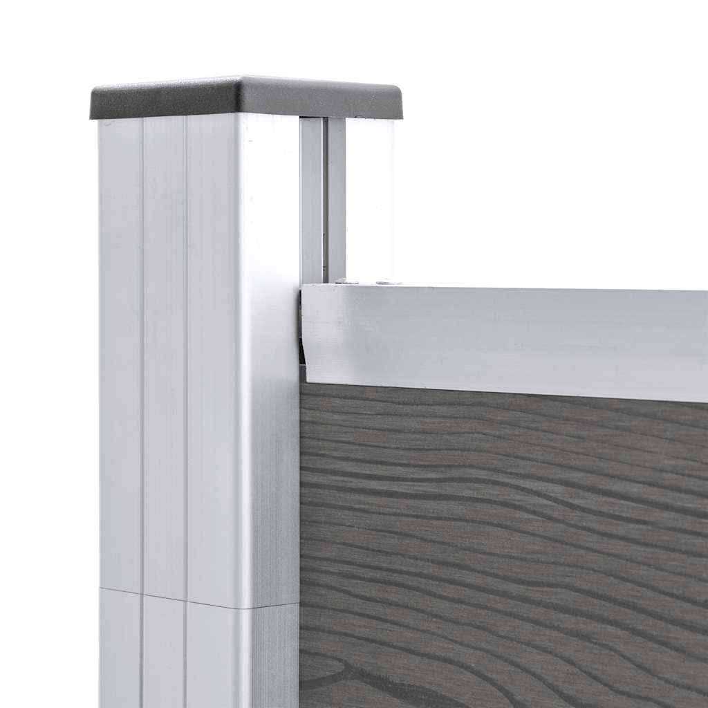 Vrtna ograda WPC 180 x 186 cm siva