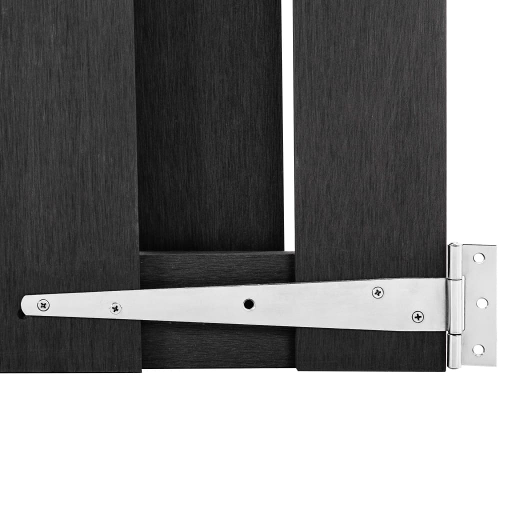 Vrtna vrata od WPC-a 100 x 150 cm siva