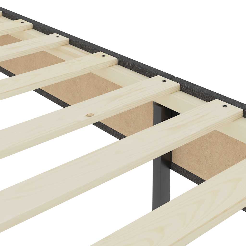 Box spring okvir za krevet od tkanine sivi 160 x 200 cm