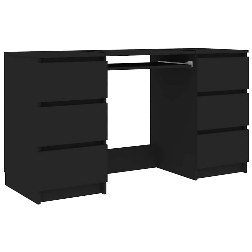 Pisaći stol crni 140 x 50 x 77 cm od konstruiranog drva