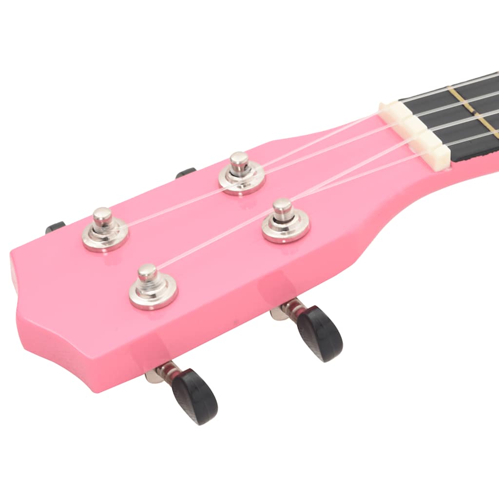 Set dječjeg ukulelea Soprano s torbom ružičasti 21 "