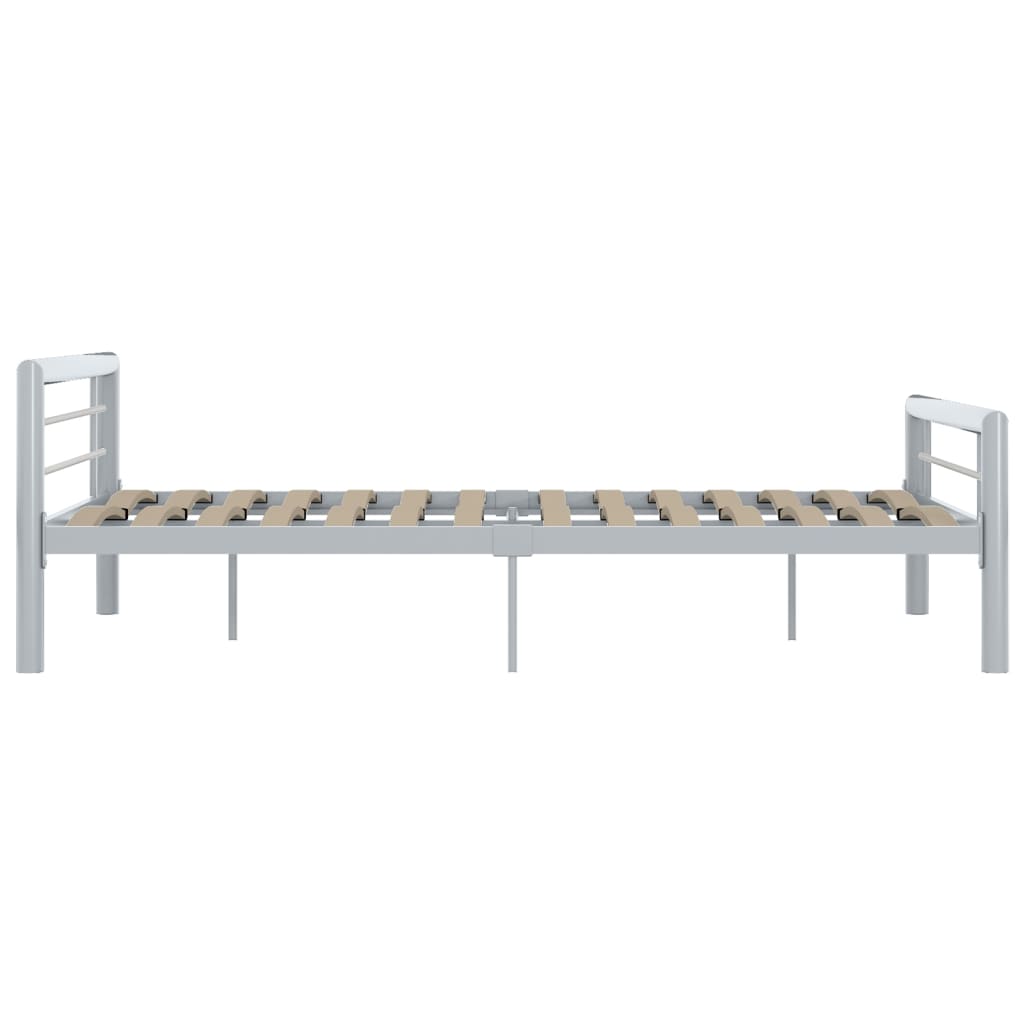 Okvir za krevet sivo-bijeli metalni 120 x 200 cm