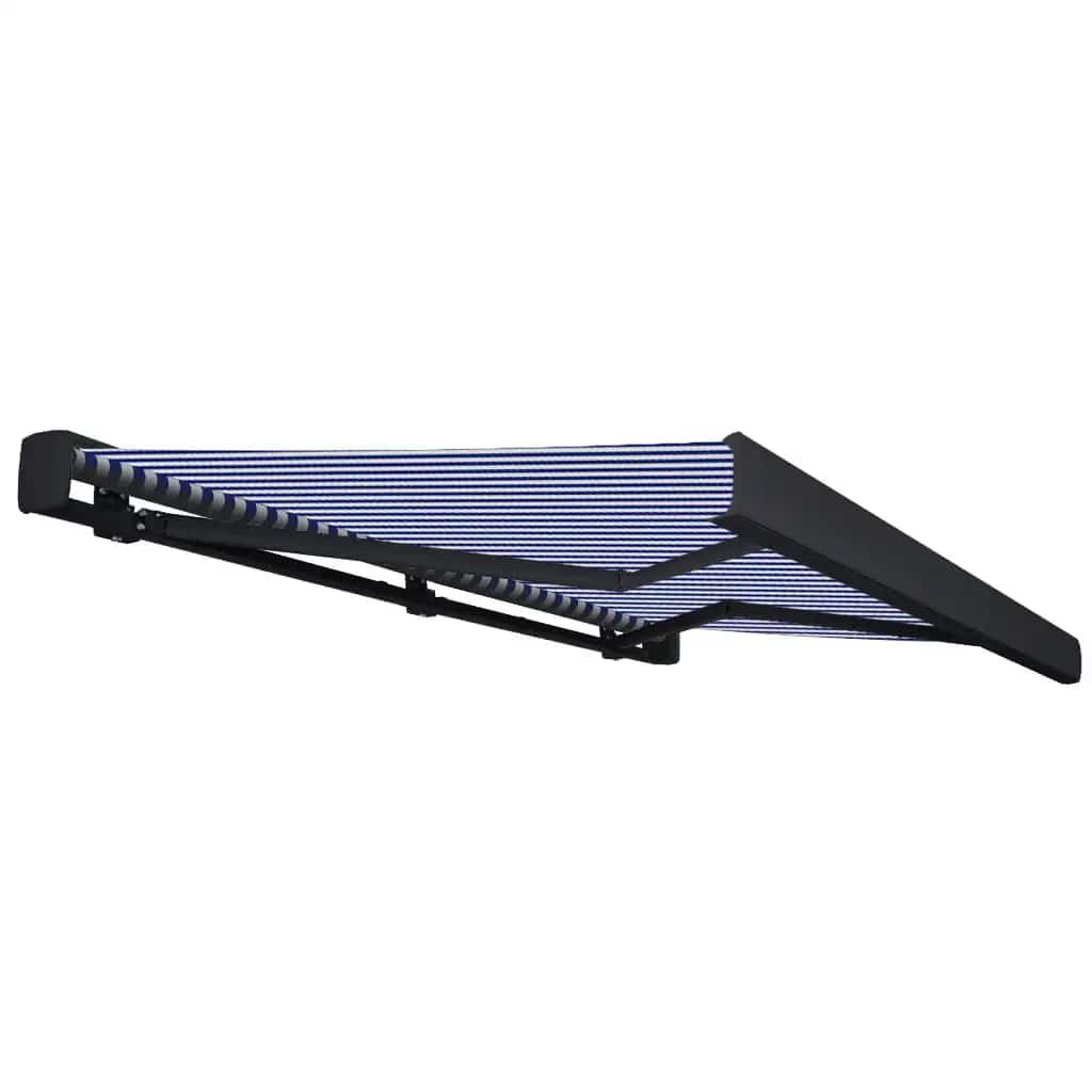 Motorizirana kazetna tenda 400 x 300 cm plavo-bijela