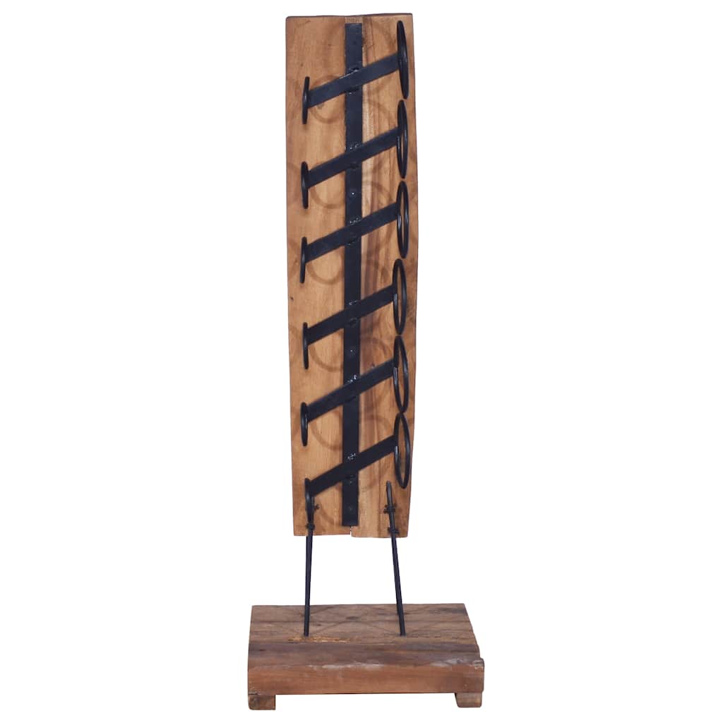 Stalak za vino za 6 boca 35 x 35 x 100 cm od masivne tikovine