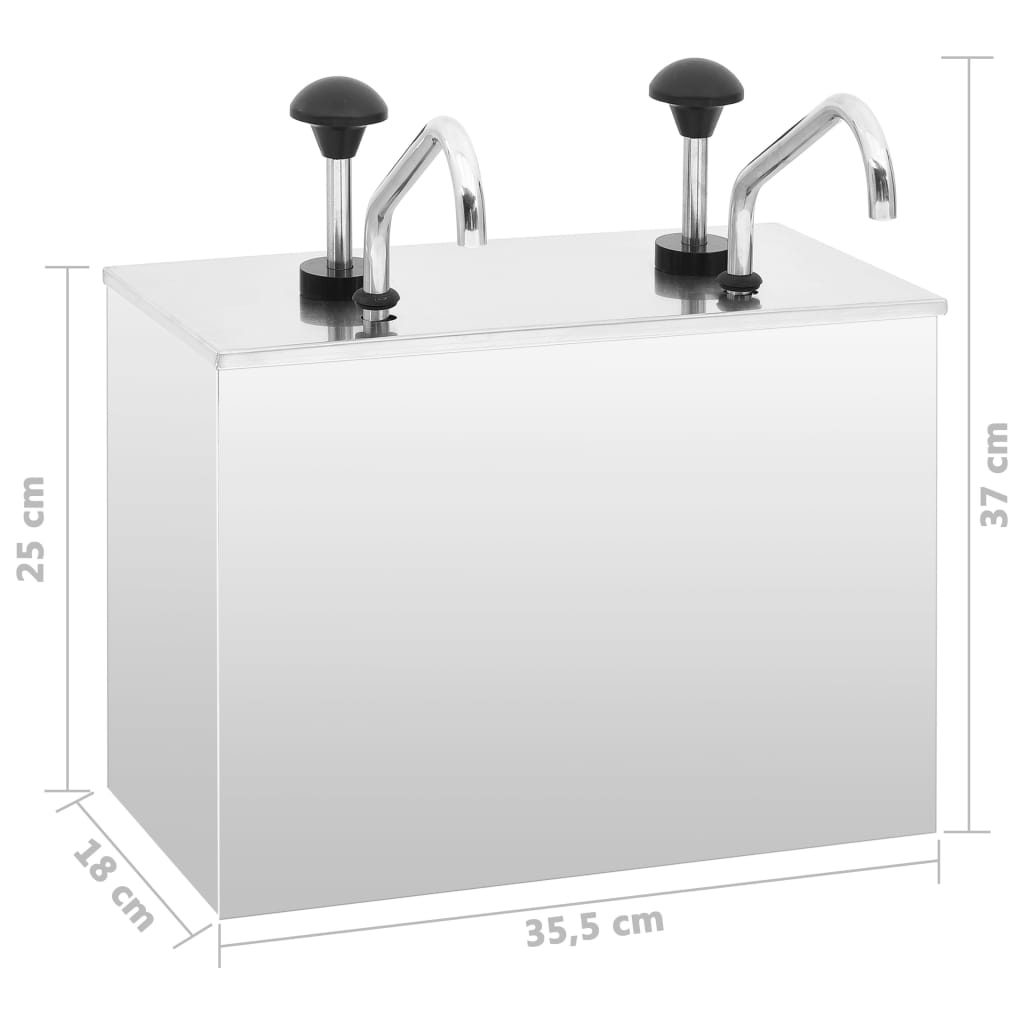Dozator za umak od nehrđajućeg čelika 2 x 3,5 L