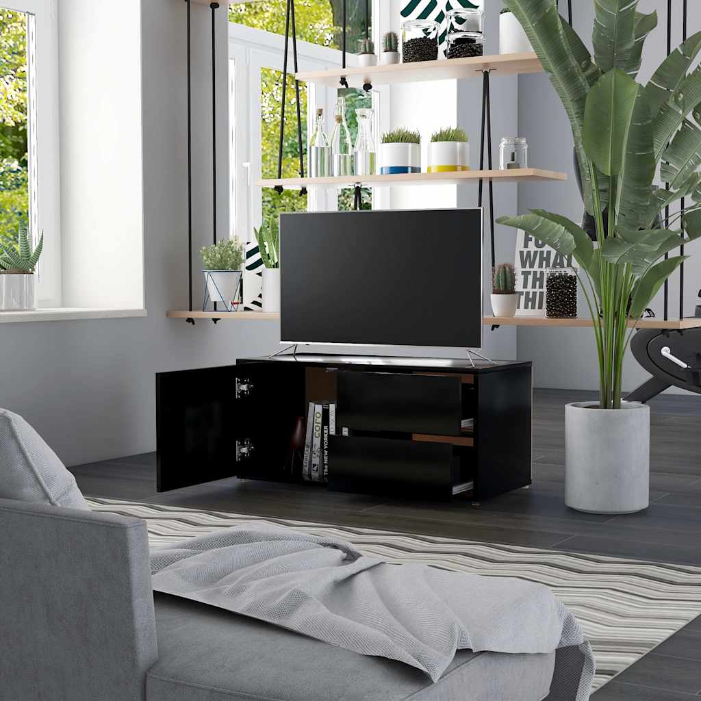 TV ormarić crni 80 x 34 x 36 cm od iverice