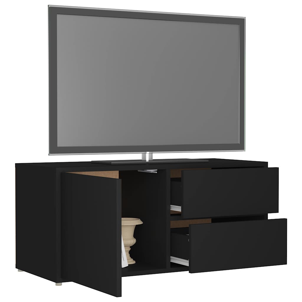 TV ormarić crni 80 x 34 x 36 cm od iverice