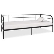 Okvir za dnevni ležaj crni metalni 90 x 200 cm Crna