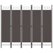 Sobna pregrada s 5 panela antracit 200 x 180 cm