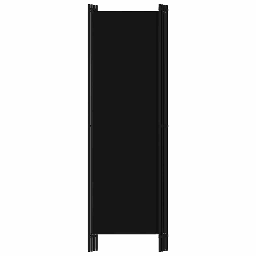 Sobna pregrada s 4 panela crna 200 x 180 cm