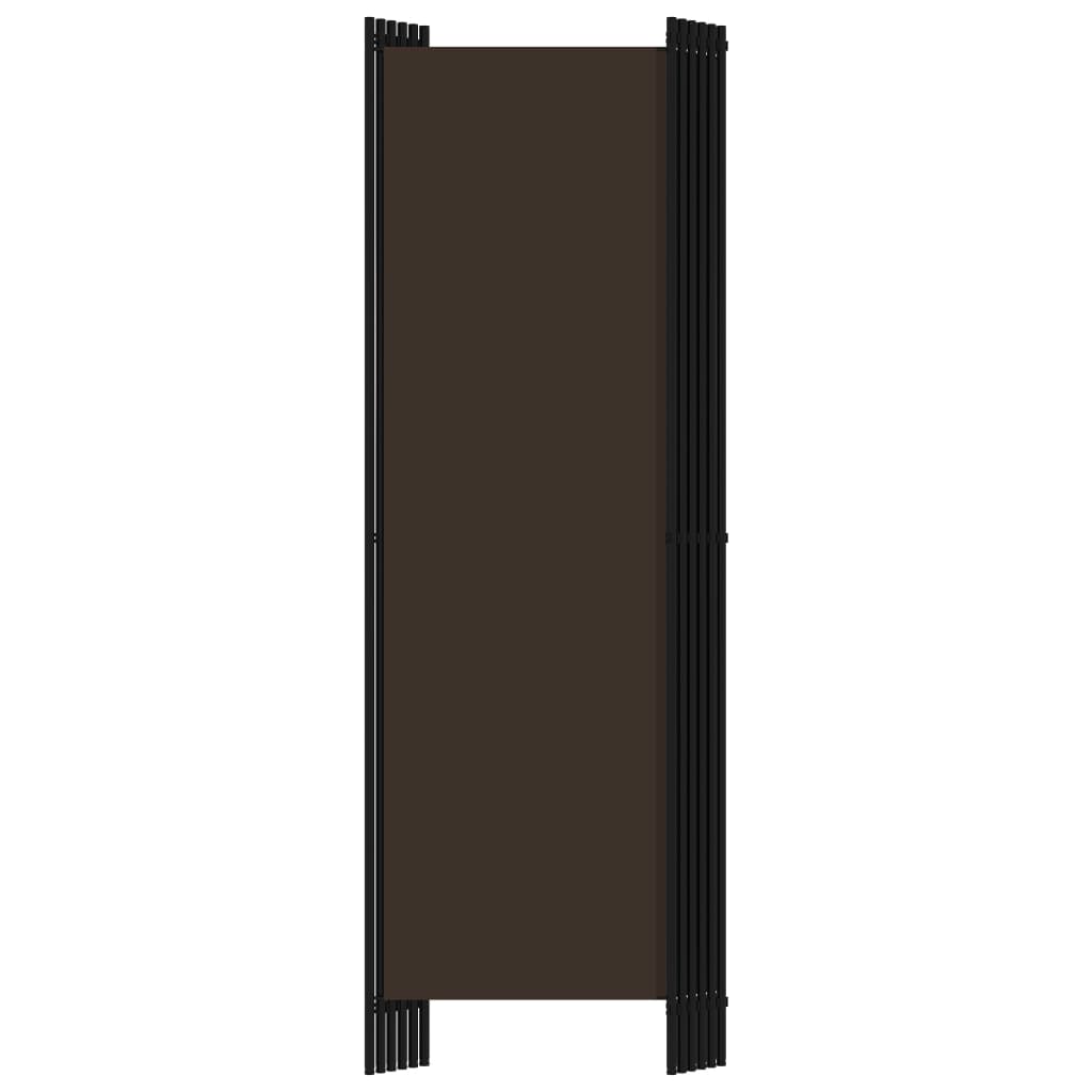 Sobna pregrada sa 6 panela smeđa 300 x 180 cm