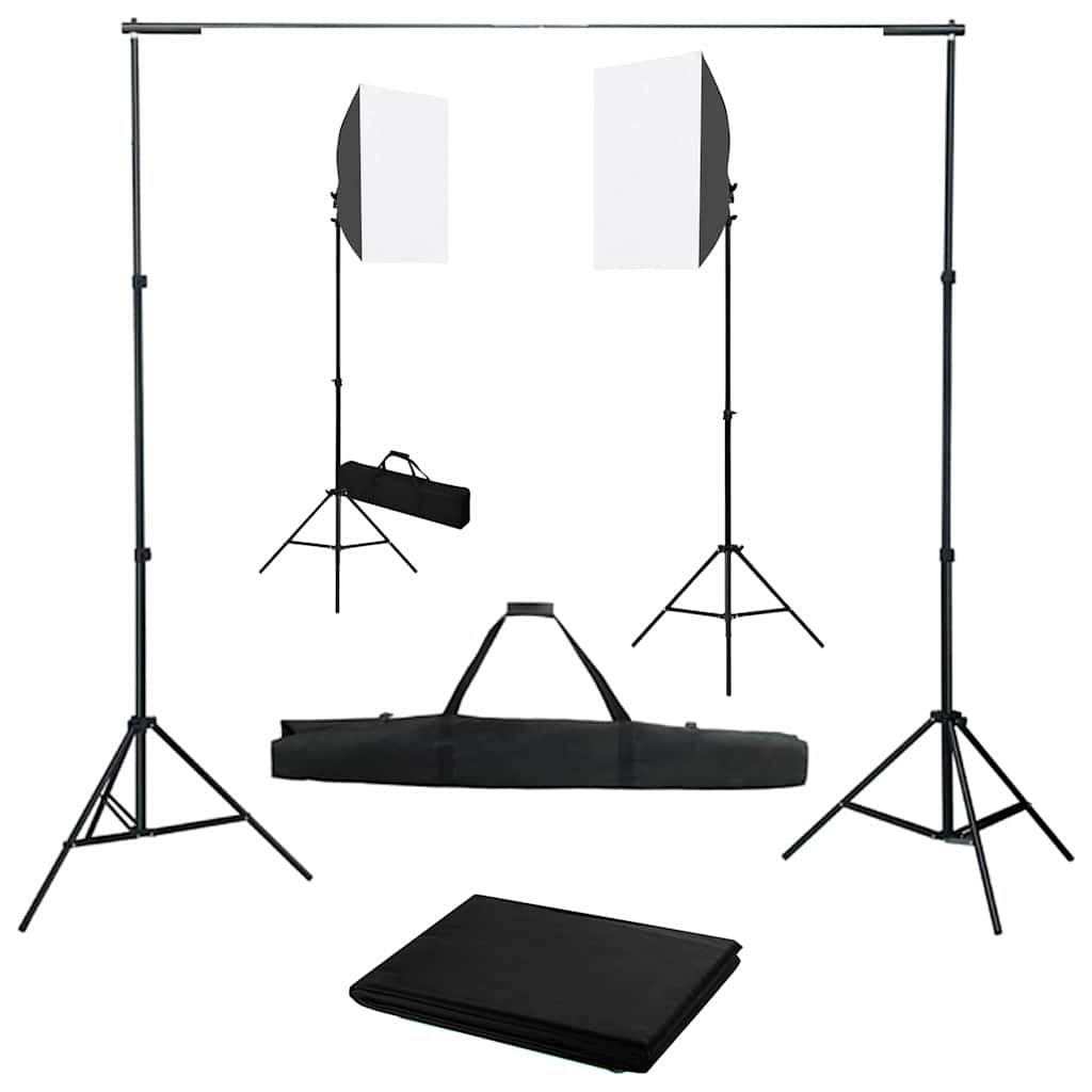 Komplet fotografske opreme sa svjetlima softbox i pozadinom Bijela 500 x 300 cm