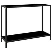 Konzolni stol crni 100 x 35 x 75 cm od kaljenog stakla