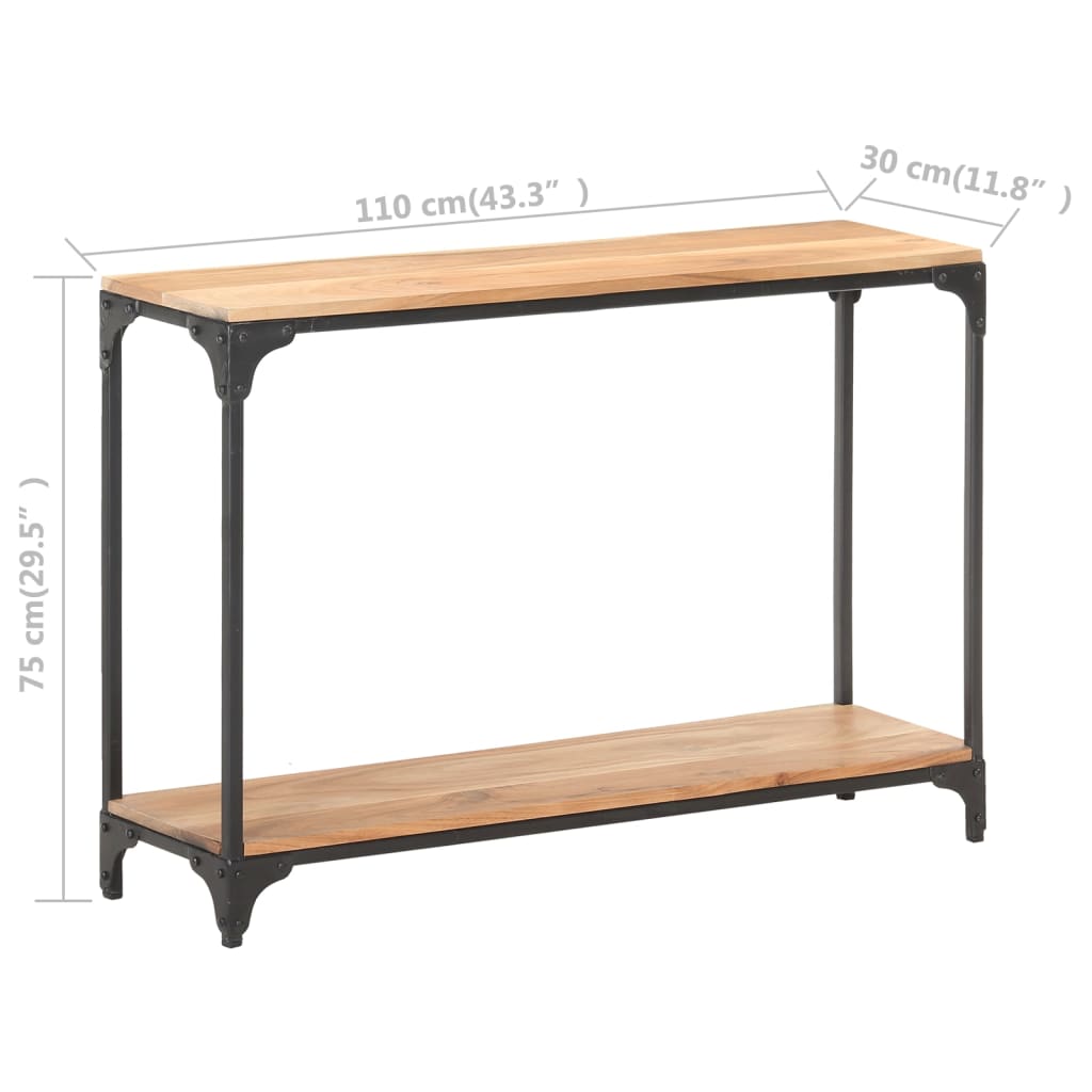 Konzolni stol 110 x 30 x 75 cm od masivnog bagremovog drva