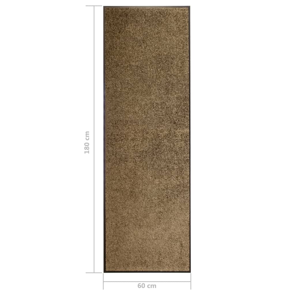 Otirač perivi smeđi 60 x 180 cm