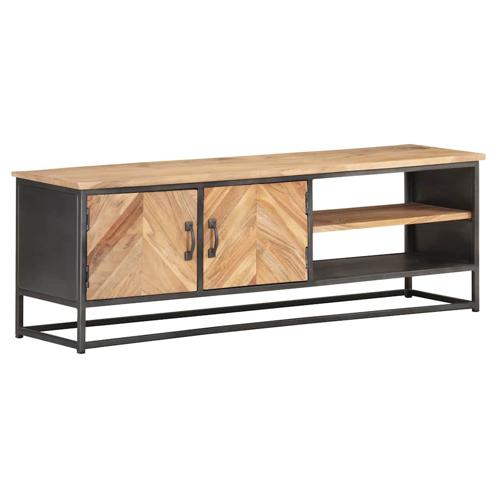 TV ormarić 120 x 30 x 40 cm od masivnog bagremovog drva Smeđa