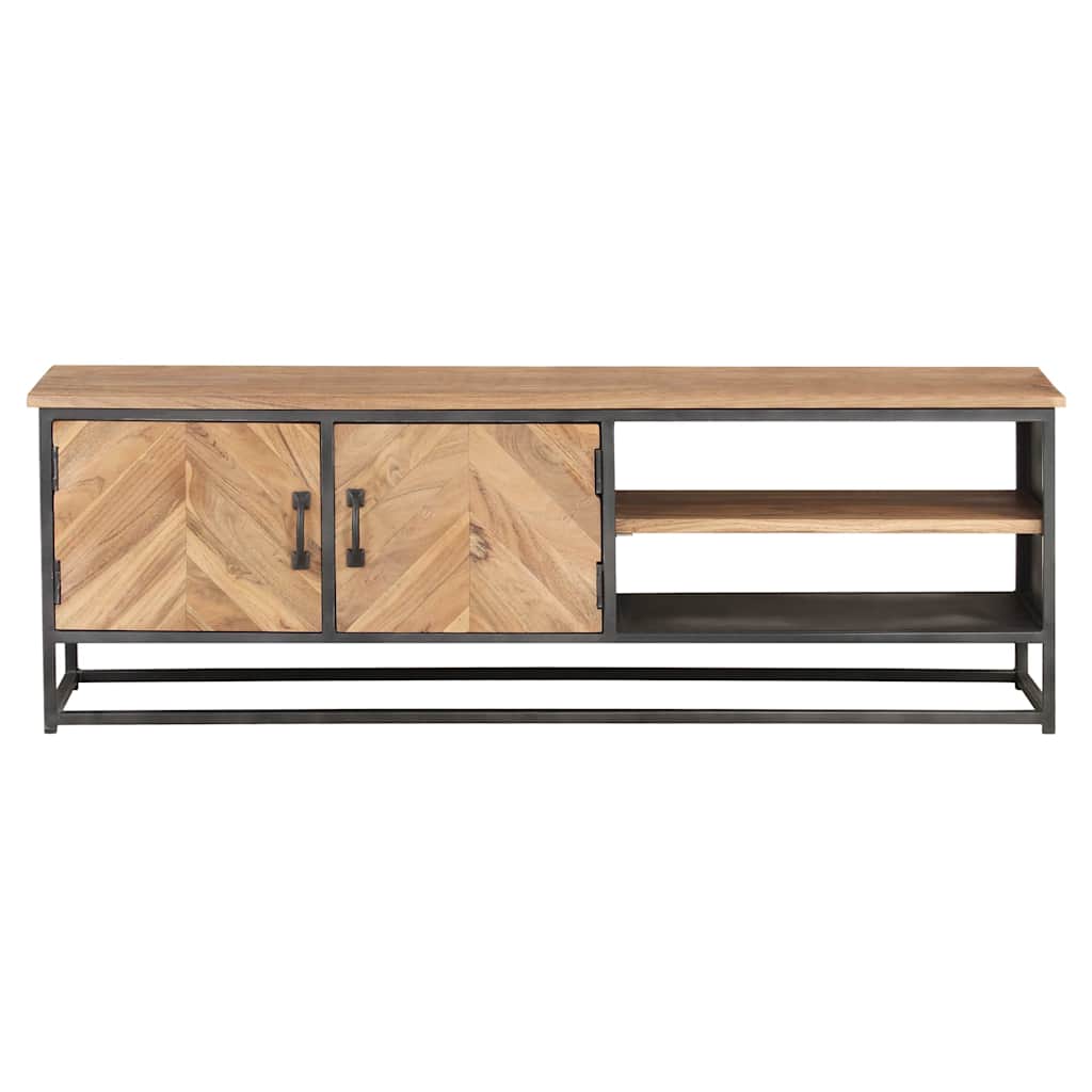 TV ormarić 120 x 30 x 40 cm od masivnog bagremovog drva Smeđa