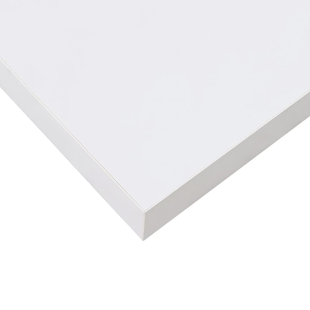 Plutajuće zidne police 2 kom sjajne bijele 23x23,5x3,8 cm MDF