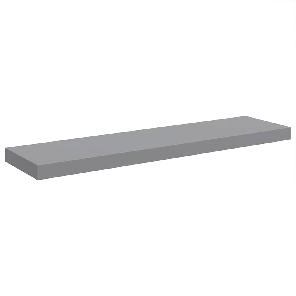 Plutajuće zidne police 4 kom sive 90 x 23,5 x 3,8 cm MDF