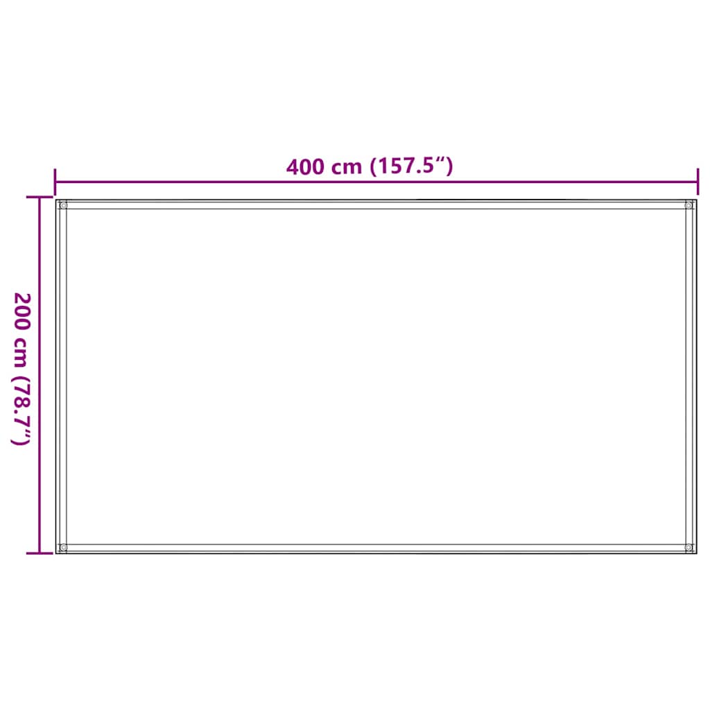 Tepih za šator 200 x 400 cm plavi HDPE