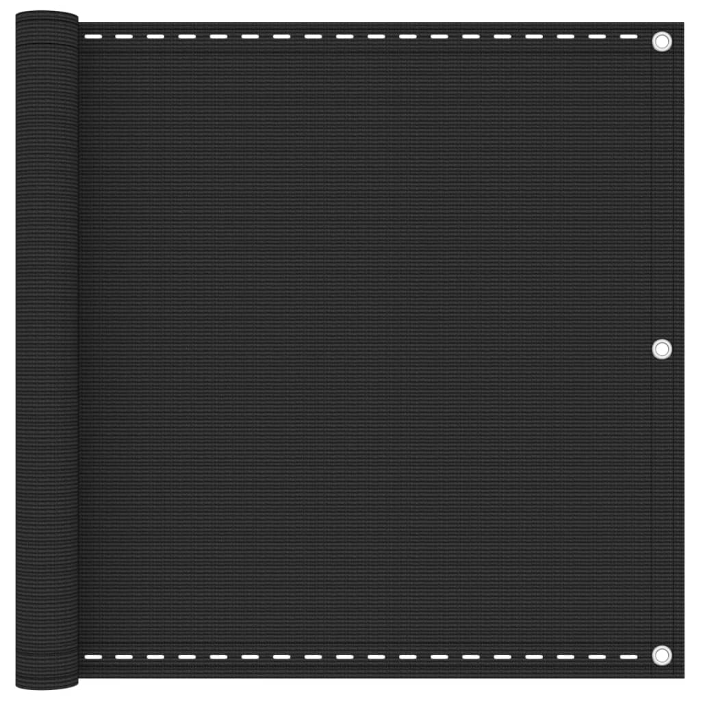Balkonski zastor antracit 90 x 500 cm HDPE