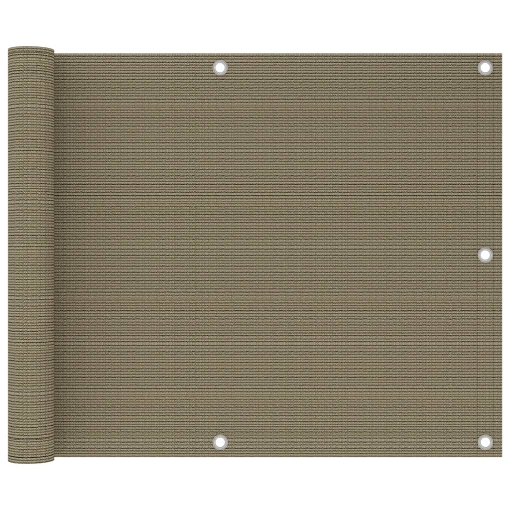 Balkonski zastor smeđe-sivi 75 x 500 cm HDPE