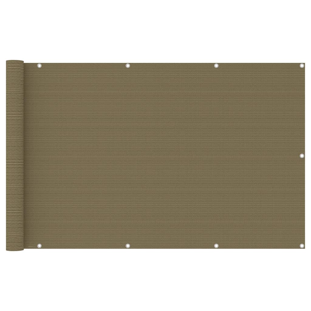 Balkonski zastor smeđe-sivi 120 x 400 cm HDPE
