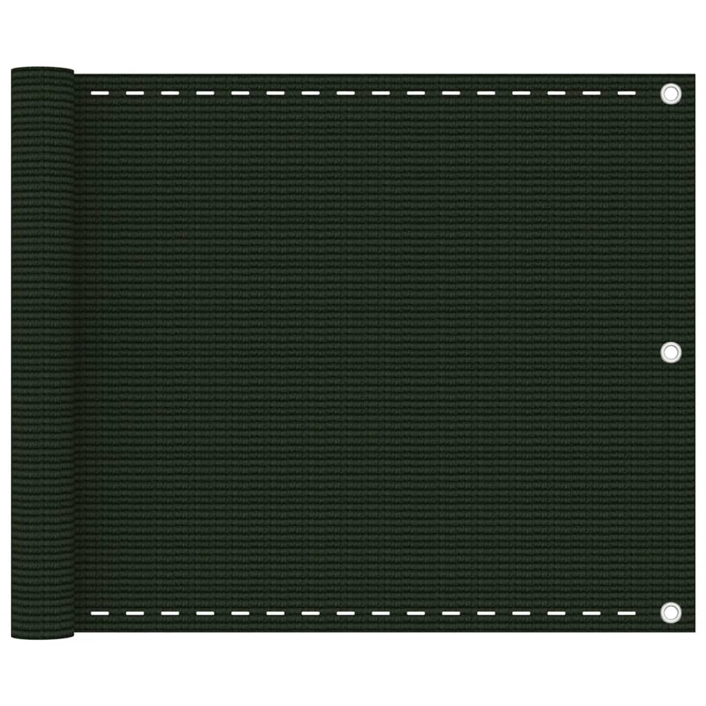 Balkonski zastor tamnozeleni 75 x 300 cm HDPE