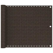 Balkonski zastor smeđi 75 x 400 cm HDPE