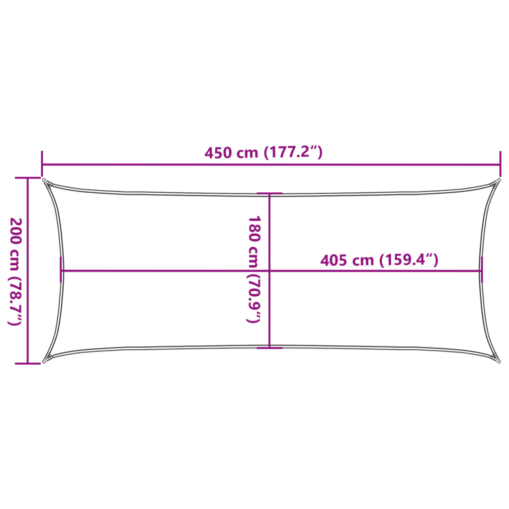 Jedro za zaštitu od sunca 160 g/m² bijelo 2 x 4,5 m HDPE