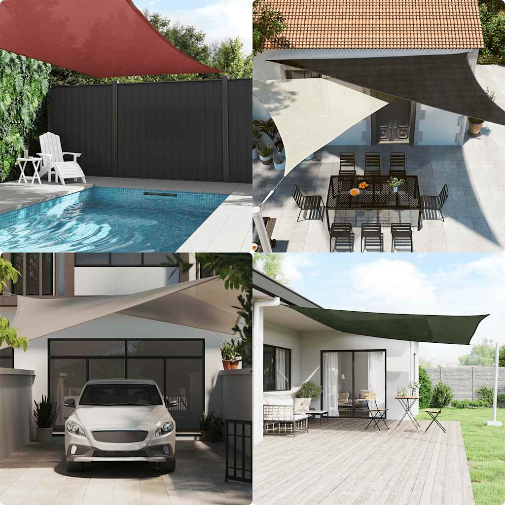 Jedro za zaštitu od sunca 160 g/m² tamnozeleno 3 x 4,5 m HDPE