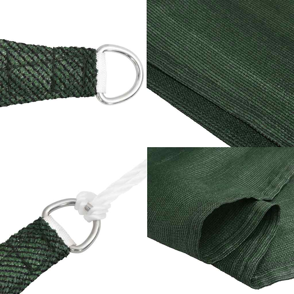 Jedro za zaštitu od sunca 160 g/m² Trapezoidno tamnozeleno 4/5x3 m HDPE