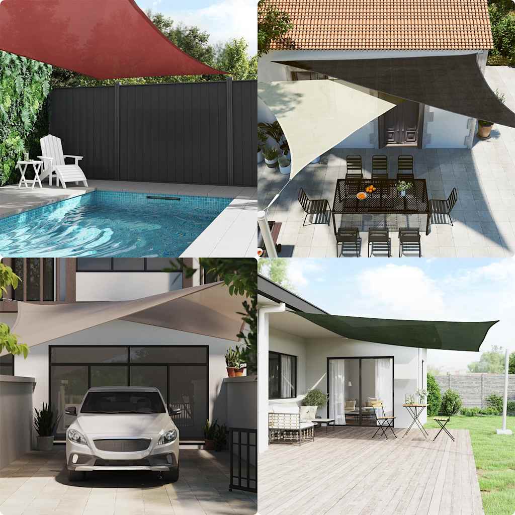 Jedro za zaštitu od sunca 160 g/m² Pravokutno narančasto 6x7 m HDPE