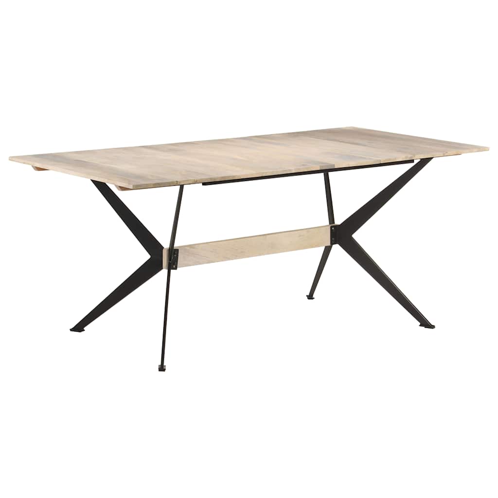 Blagovaonski stol 180 x 90 x 76 cm od masivnog drva manga Smeđa