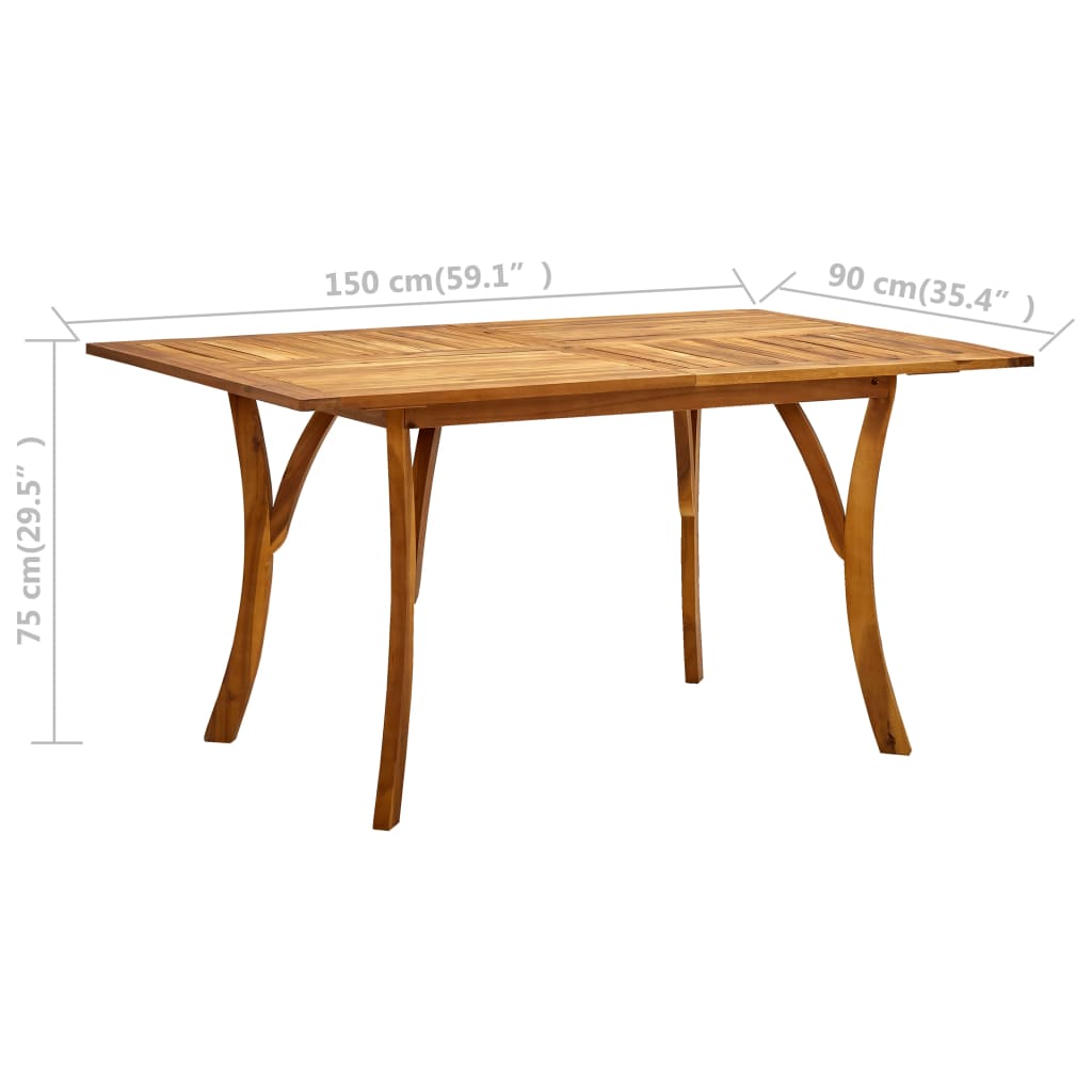 Vrtni stol 150 x 90 x 75 cm od masivnog bagremovog drva