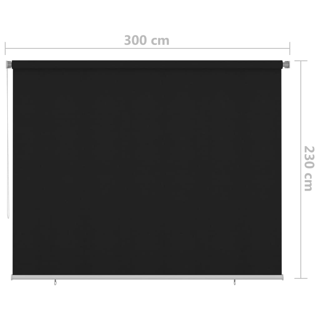Vanjska roleta za zamračivanje 300 x 230 cm crna